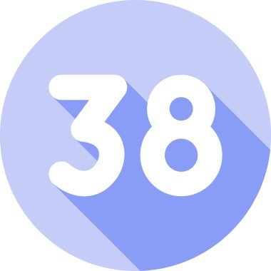 Mavi bir 39 simgesinin vektör illüstrasyonu