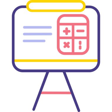 Hesap makinesi. Web simgesi basit illüstrasyon