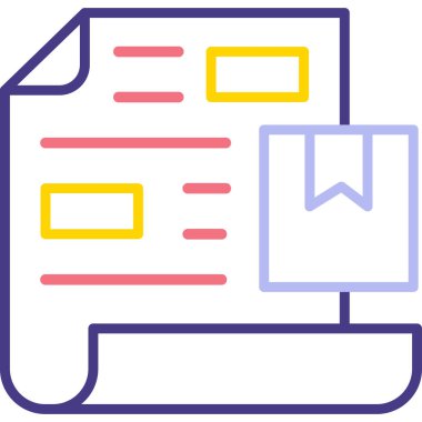 Belge. Web simgesi basit illüstrasyon