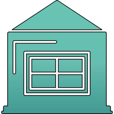 ev pencere simgesi, vektör illüstrasyonu