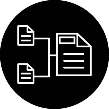 veri vektörü simgesi, düz tasarım