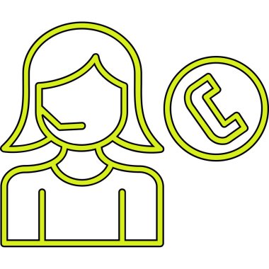 Çağrı merkezi operatör simgesi, özet biçimi