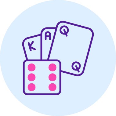 poker. Web simgesi basit illüstrasyon