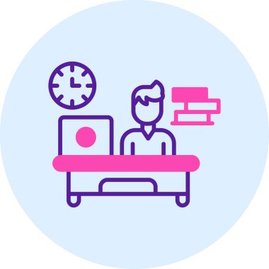 Bir hastane simgesinin vektör illüstrasyonu