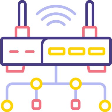 Yönlendirici. Web simgesi basit illüstrasyon