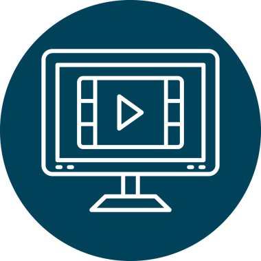 Monitör. Web simgesi basit illüstrasyon