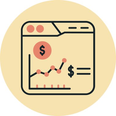 iş ve finans ikonu vektör illüstrasyon grafik tasarımı