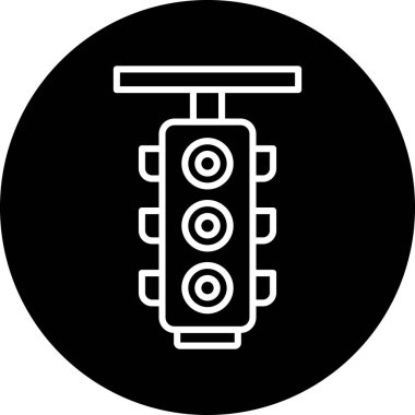 Bir gaz simgesinin vektör illüstrasyonu