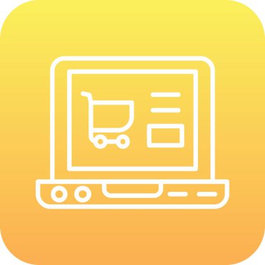 Alışveriş arabası simgesinin vektör çizimi