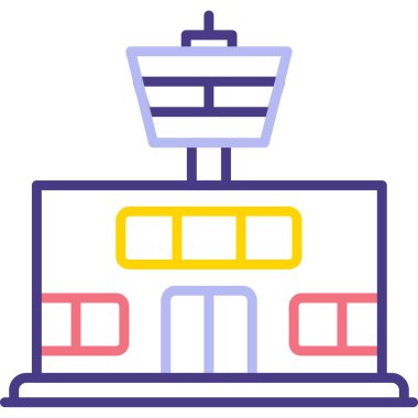 Bina. Web simgesi basit illüstrasyon