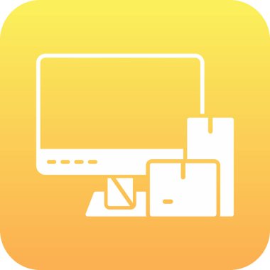 Web simgesi. Bilgisayarın vektör çizimi