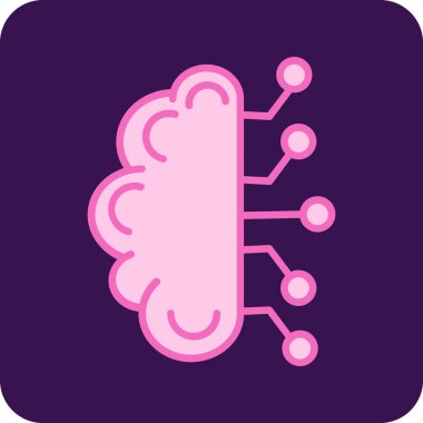 Beyin web simgesi, vektör tasarımı