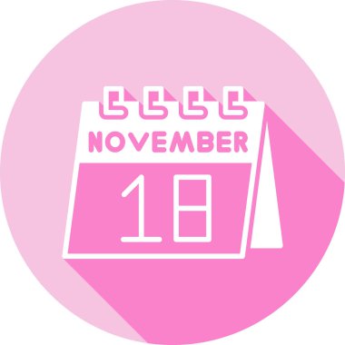 Kasım 8 tarih simgesi, vektör