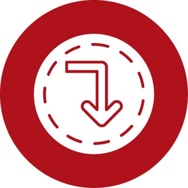 Eğilim biçimi izole edilmiş arkaplanda ok simgesi