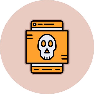 Laptop vektör ikonlu kafatası. karikatür vektör simgesi beyaz arkaplanda izole edildi. dizüstü bilgisayar.