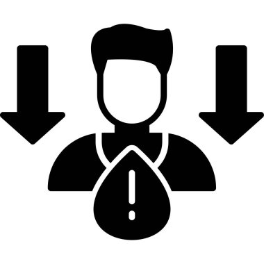 Çapraz simgesi olan insanın vektör illüstrasyonu.