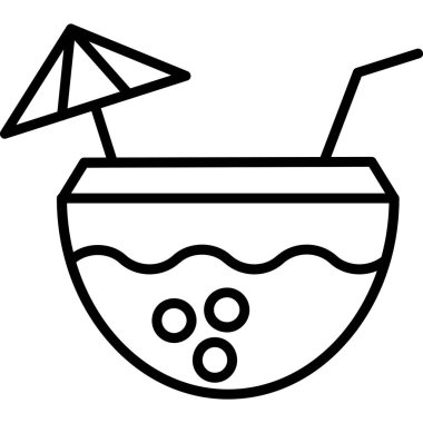 Limonlu bir kokteylin vektör simgesi