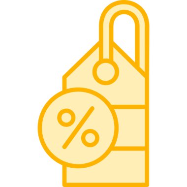 Alışveriş indirim ikonu. outline alışveriş indirimi vektör renk düz tasarımı