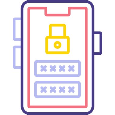 Şifre. Web simgesi basit illüstrasyon