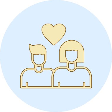 Bir çift. Web simgesi vektör illüstrasyonu