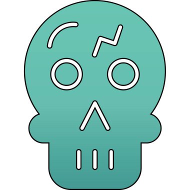 Kurukafa simgesi vektör illüstrasyonu