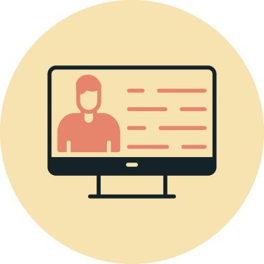 Bilgisayar monitörü. Basit resimleme