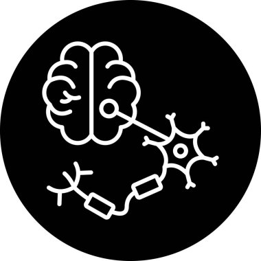 beyin ikonu vektör illüstrasyonu