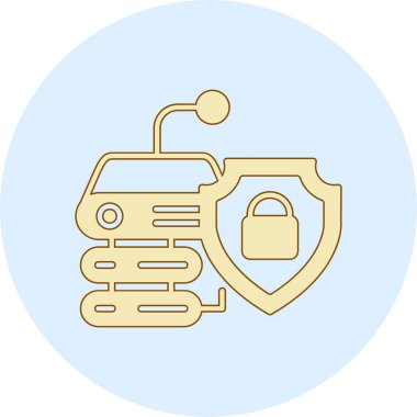 Güvenlik sistemi simgesi. vektör illüstrasyonu