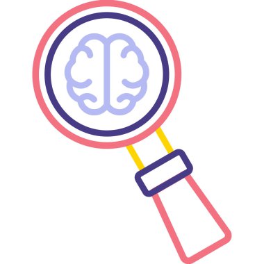 beyin ikonu vektör illüstrasyonu