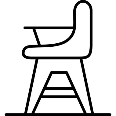 Sandalye tablosu simgesi taslak biçiminde