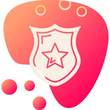 Beyaz arkaplanda izole edilmiş yıldız simgesine sahip çizgi konumu. Favori veya en iyi derecelendirme. Renkli taslak konsepti. vektör illüstrasyonu.