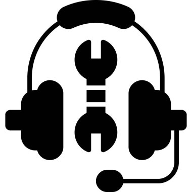 Kulaklık simgesi, vektör illüstrasyonu