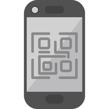 qr kod simgesi, vektör illüstrasyonu