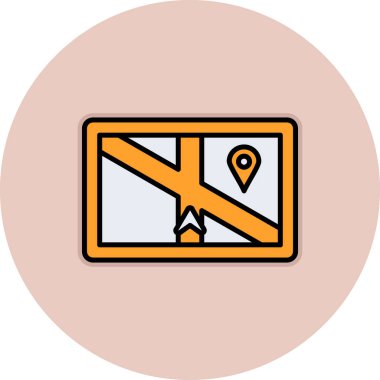 harita konumu ikon vektör illüstrasyonu