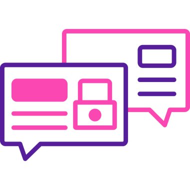 Sohbet simgesi vektör illüstrasyonu