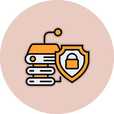 Bir kalkan simgesinin vektör illüstrasyonu