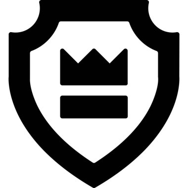 Kalkan düz simgesi, vektör, illüstrasyon.