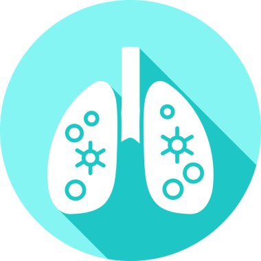 akciğer simgesi vektör illüstrasyonu