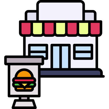 yiyecek simgesi, vektör illüstrasyonu