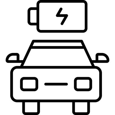 pil ikonu vektör çizimi tasarımı