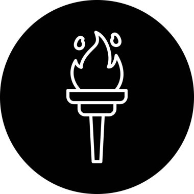 Bir meşalenin vektör illüstrasyonu