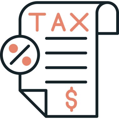 Vergi. Web simgesi basit illüstrasyon