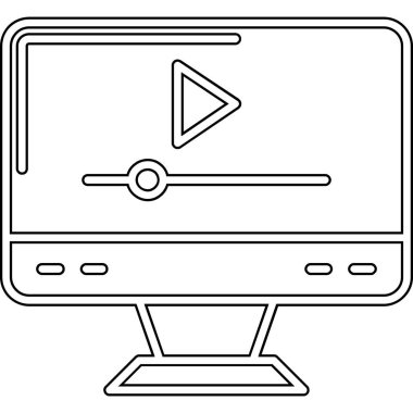 dizüstü bilgisayar ekran simgesi. beyaz arkaplanda izole edilmiş web tasarımı için dijital video ekran vektör simgesi