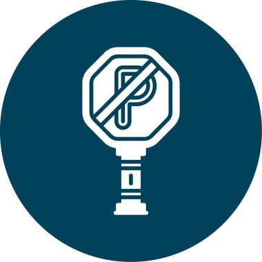Park yasak. Web simgesi basit illüstrasyon