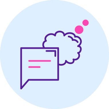 Sohbet web simgesi, basit vektör illüstrasyonu
