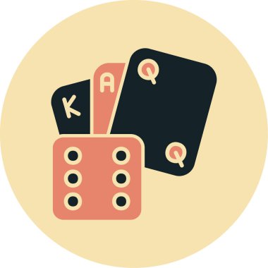 Poker çipleri ikon vektör çizimi