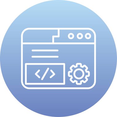 Web simgesi, ağın vektör illüstrasyonu