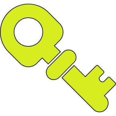 Anahtar. Web simgesi basit illüstrasyon