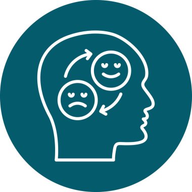 Beyin ikonu vektör illüstrasyonu. İnsan beyni işareti