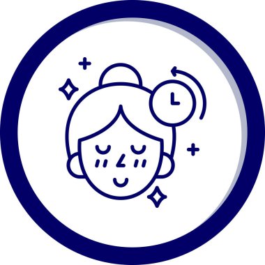 Kızım. Web simgesi basit illüstrasyon